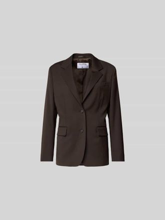 Filippa K Regular Fit Blazer mit Brusttasche in Dunkelbraun, Gr&ouml;&szlig;e 34