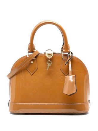 Louis Vuitton Borsa a tracolla Alma BB in pelle Vernis con monogramma 2013 - Marrone