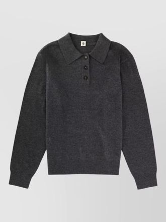 The Garment wool cashmere relaxed fit knit polo sweater