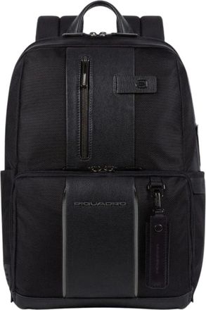 Piquadro LED Laptop en i Pad Tas Zwart Unisex - Dames - Rugzakken - Zwart - ONE Size - Leer - Tassen