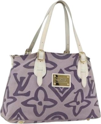 Louis Vuitton Pre-owned Handbags, female, Purple, Size: ONE SIZE Pre-owned Vintage Canvas Handbag