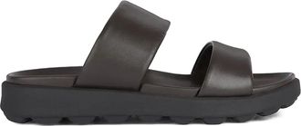 Geox Sandali slides con doppia fascia - Marrone