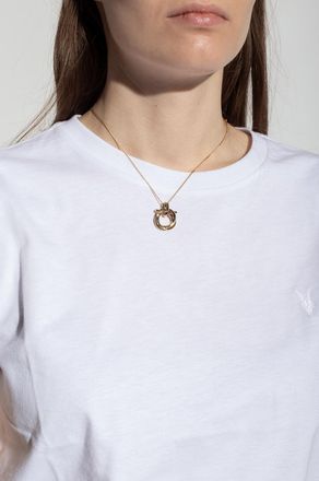 Ferragamo Short Necklace, Womens, Gold