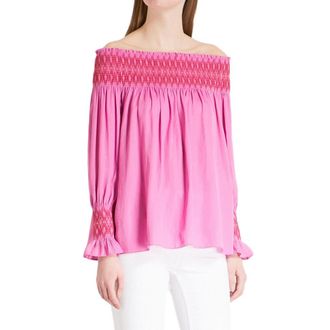 Maje Lofaur Pink Off-Shoulder Top Size XXS
