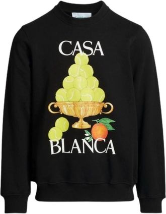 Casablanca Mens Casablanca La Corbeille DOranges Black Sweatshirt - Size: 44