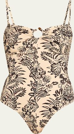 Ulla Johnson Hydra Staples Bandeau One-Piece Swimsuit