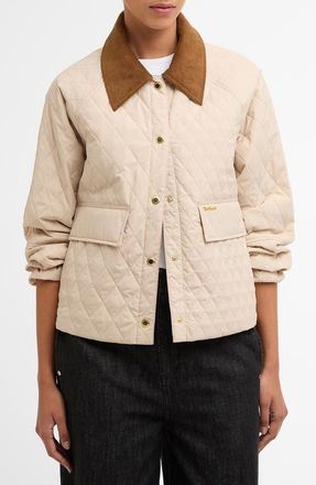 Barbour Kirby Quilted Jacket in Jasmine/Dress at Nordstrom, Size 14 Us