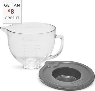 KitchenAid Kitchenaid 5Qt Clear Glass Bowl With Lid For Tilt-Head Stand Mixers With $8 Credit