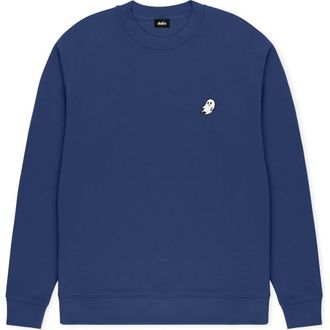 Dalix Ghost Relaxed Midweight Fleece Crewneck Sweatshirt in Cobalt at Nordstrom, Size Xx-Large