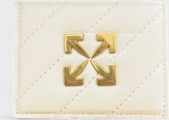 Off-white Womens Jackhammer Card Case White Cotton - One Size