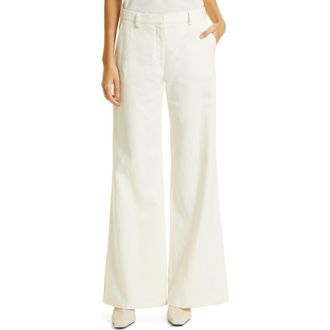 TWP The Howard Flat Front Flare Pants in Bone at Nordstrom Rack, Size 0