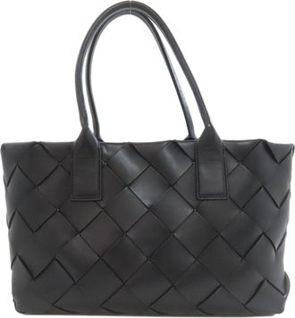 Bottega Veneta Black Leather Pouch Tote Bag (Pre-Owned)