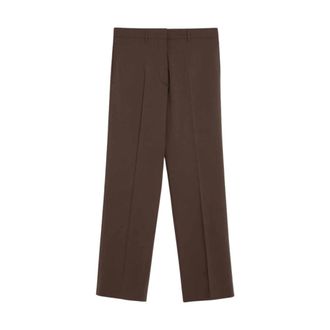 Miu Miu Straight Trousers, female, Brown, XS, Pantalone Regolare