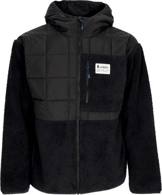 Cotopaxi Zwarte Hybride Hoodie Jas met Sherpa Isolatie - Heren - Fleece jassen - Zwart - XL - Polyester - Fitness
