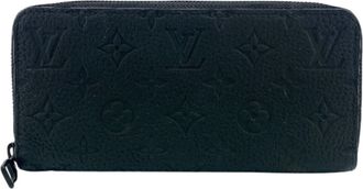 Louis Vuitton Taurillon Black Leather Long Wallet (Bi-Fold) (Pre-Owned)