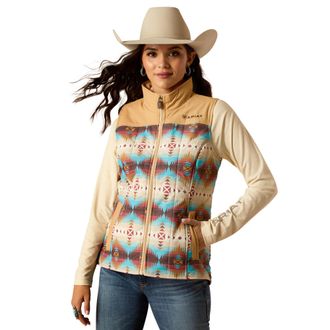 Ariat Womens Crius Insulated Gilet Long Sleeve in Serrano Southwest Print, Size X-Small, by Ariat