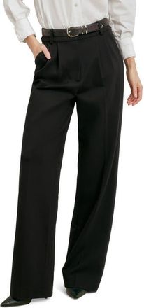 Favorite Daughter The Anywhere Pleated Wide Leg Pants in Black at Nordstrom, Size 18