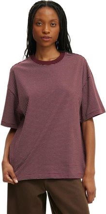 Cotton On Womens Boxy Short Sleeve Tee in Lisa Stripe Sour Cherry at Nordstrom, Size Xx-Small