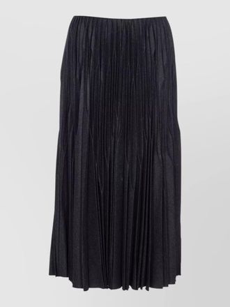 Alaia long pleated skirt elasticized waist design