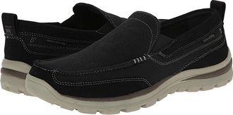 Skechers Relaxed Fit Superior - Milford Mens Slip on Shoes Black : 11.5 D - Medium, Canvas/Suede