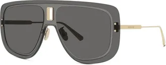 Dior ULTRADIORMUB0A0 Shield Rimless Sunglasses - Gray