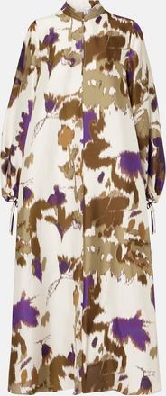 Max Mara Abito lungo Maesa in seta con stampa