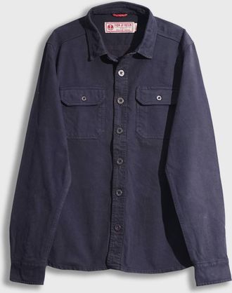 Iron And Resin Mens Journeyman Flex Shirt In Navy