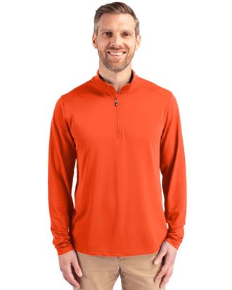 Cutter & Buck Virtue Eco Pique Recycled Quarter Zip Mens Pullover Jacket
