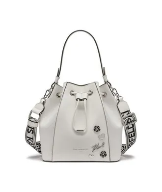 Karl Lagerfeld Adele Bucket in White/silver at Nordstrom