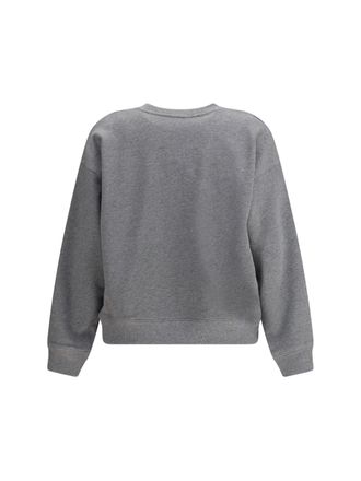 Maison Kitsun&eacute; Embroidered Baby Fox Logo Sweatshirt - Gray