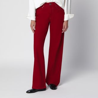 Ami Jeans in twill di cotone rosso rubino