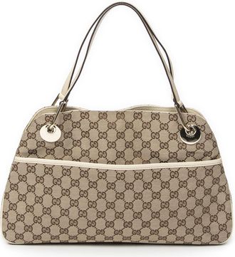 Gucci Pre-owned Womens Medium Eclipse Tote Shoulder Bag - Beige - One Size