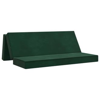 vidaXL Sof&aacute; Cama Plegable 200 X 67 X 45 Cm Verde Oscuro Vidaxl