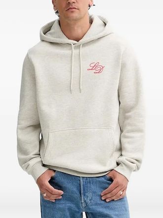 Les Deux Hoodie met geborduurd LD-logo - Grijs