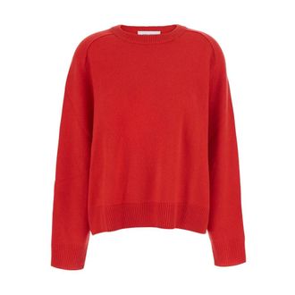Soft Goat Truien & Vesten, Dames, Rood, M, Wol, Boyfriend Crewneck Sweater