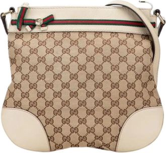 Gucci Pre-owned Cross Body Bags, female, Beige, Size: ONE SIZE Pre-owned Vintage Cross Body Bag