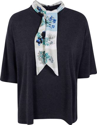 Paul Smith T-Shirt Scarf Detail Womens Scarf Tshirt
