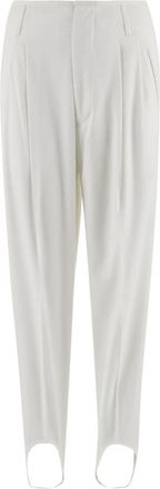 Darkpark Stretch Nylon Blend Pants with Pleats - Dames - Broeken - Wit - M - Nylon - Broeken