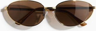 H&M Ovale Sonnenbrille - Brown