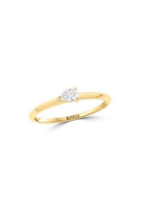 Effy Teardrop Diamond Ring in Gold at Nordstrom Rack, Size 7
