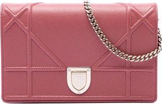 Dior Pre-owned Dior Grained Calfskin Diorama Wallet on Chain Ladies UXT12HSD0NYOBY44