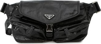 Prada Black Leather Fanny Pack Sling Bag (Pre-Owned)