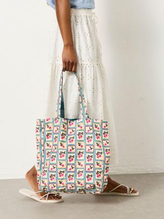 Fat Face FatFace Multi Beetroot Reversible Tote Bag