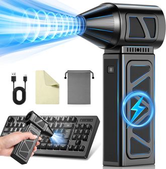 OEM Air Duster - Motor Sin Escobillas 360000 Rpm - Soplador Inal&aacute;mbrico Recargable De 5 Velocidades - Para Limpieza De Teclados Pc Coches Y Uso Exterior -