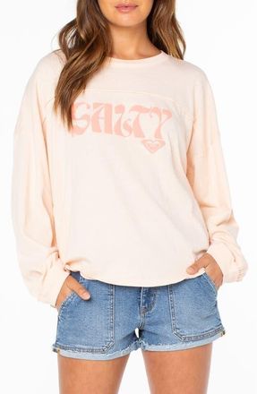 Roxy Changing Tides Sweatshirt in Tropical Peach at Nordstrom, Size X-Small