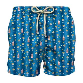 MC2 Saint Barth Beachwear, male, Blue, Size: 2XL Lighting Micro Swim Shorts