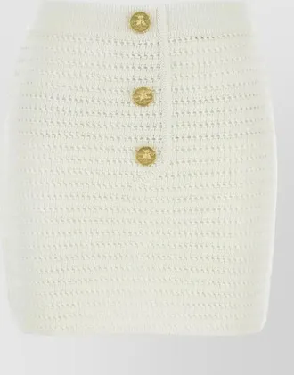 Le Kasha linen crochet mini skirt