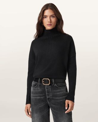 AllSaints Cashmere Ester Cashmere Roll Neck, Size: XS