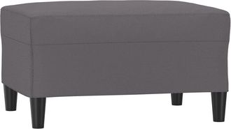 vidaXL Reposapiés de cuero sintético gris 70x55x41 cm vidaXL