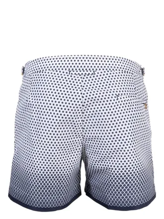 Orlebar Brown Floral-Print Ombr&eacute; Swim Shorts - White